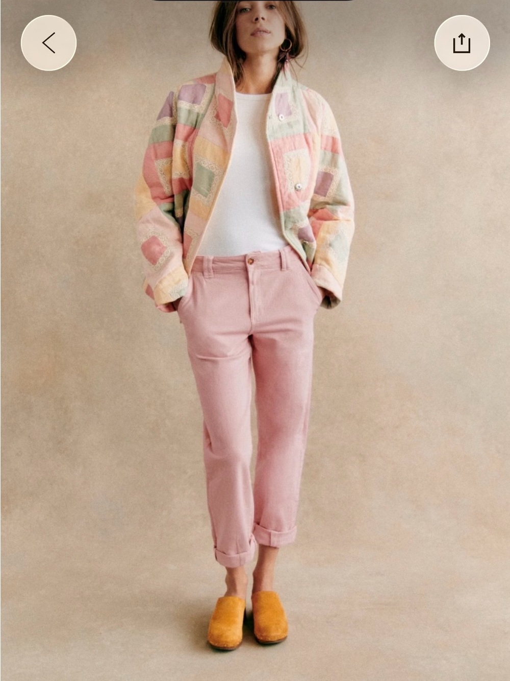 Sezane Manu trousers - Straight-Leg Jeans in Soft Pink size 6/38